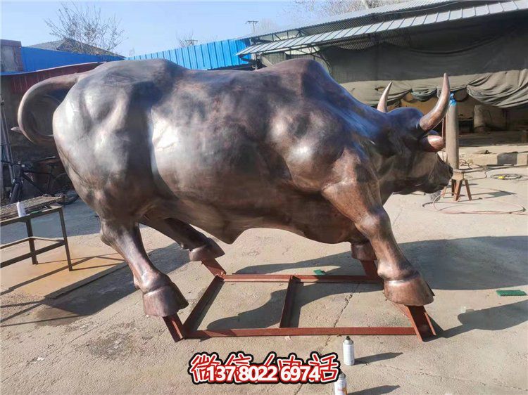 大型銅牛景觀雕塑，招財擺件