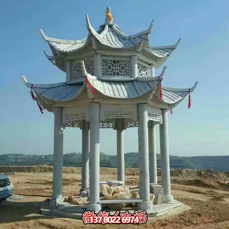 中式雙層涼亭，傳承傳統文化美學