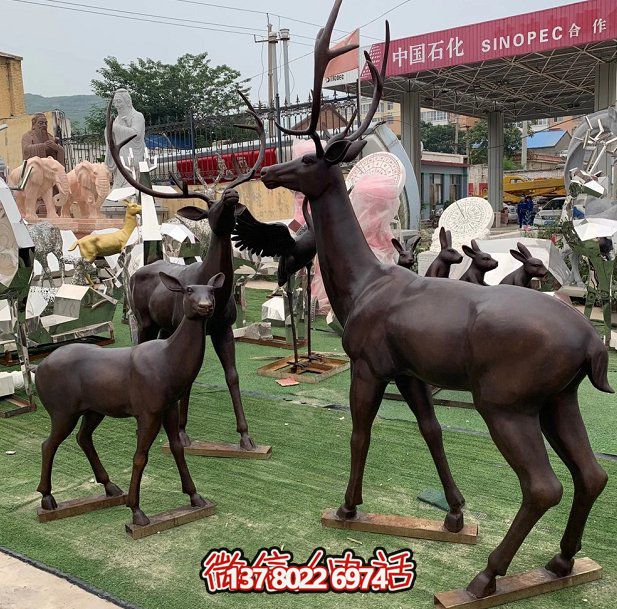 大型仿銅玻璃鋼擺件，非凡園林景觀戶外裝飾