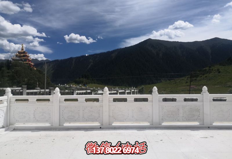漢白玉石雕欄板項目--青海玉樹的漢白玉欄板工程
